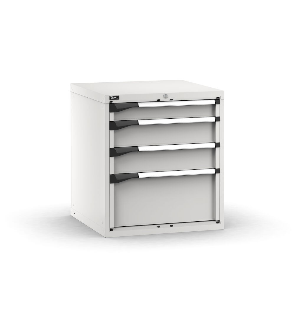 Blocco cassettiera da banco, 4 cassetti 1x100 2x150 1x300, L714 x P726 x H800 mm