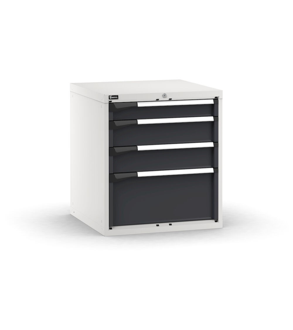 Blocco cassettiera da banco, 4 cassetti 1x100 2x150 1x300, L714 x P726 x H800 mm