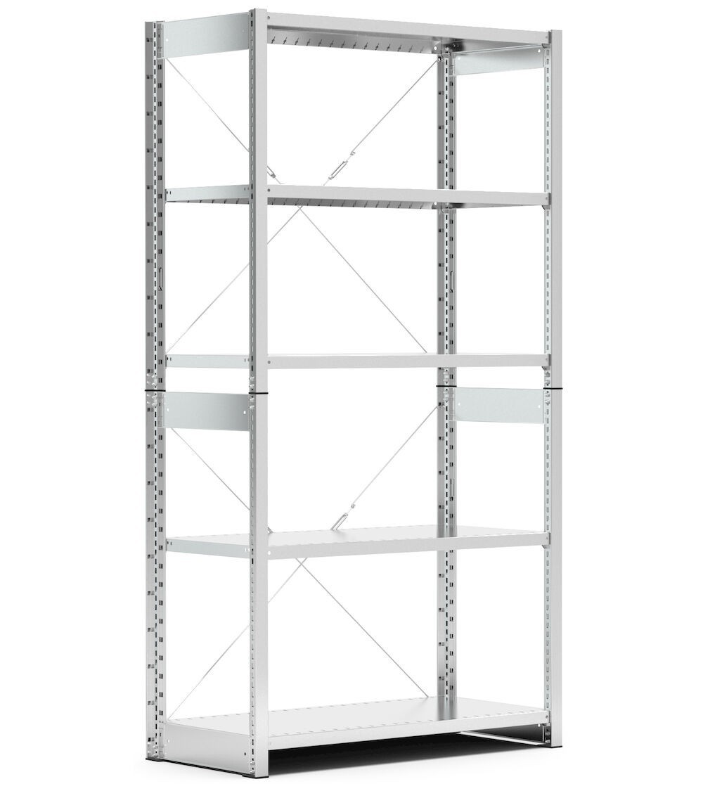 Scaffale con 5 ripiani, L1057 x P621 x H2011 mm