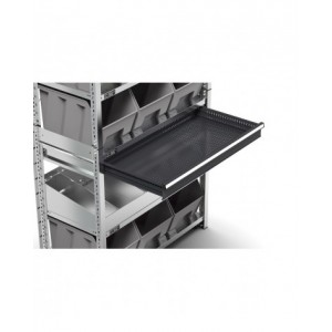 Scaffale con 9 contenitori mis. 4A5 e 6 ripiani, L1057 x P521 x H2011 mm