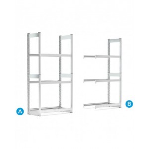 Scaffale porta gomme aggiuntivo, L1028 x P421 x H2016 mm