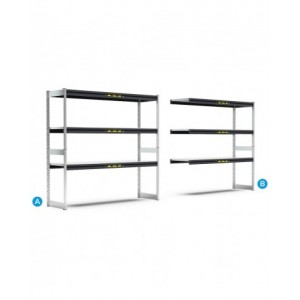 Scaffalatura aggiuntiva ad ampia campata, L2036 x P321 x H2016 mm