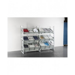 Scaffale a ripiani inclinati, L2671 x P521 x H2016 mm