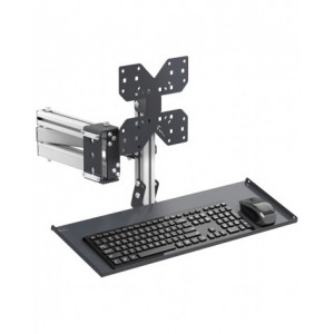 Braccio per monitor singolo completo di porta tastiera