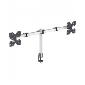 Braccio per monitor doppio con morsetto da scrivania