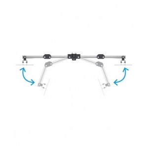 Braccio per monitor doppio con morsetto da scrivania