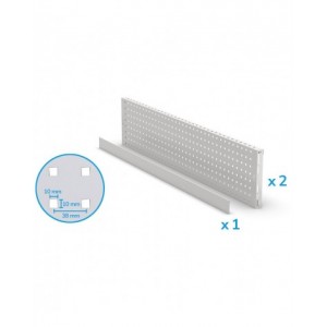 Kit 2 Pannelli porta attrezzi e 1 bordo, 1440x40x304 mm