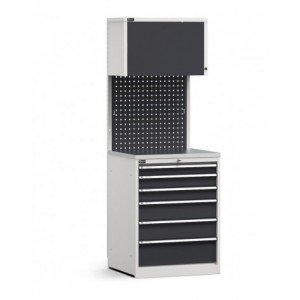 Modulo con cassettiera, 6 cassetti, L 714 mm, GARAGE001
