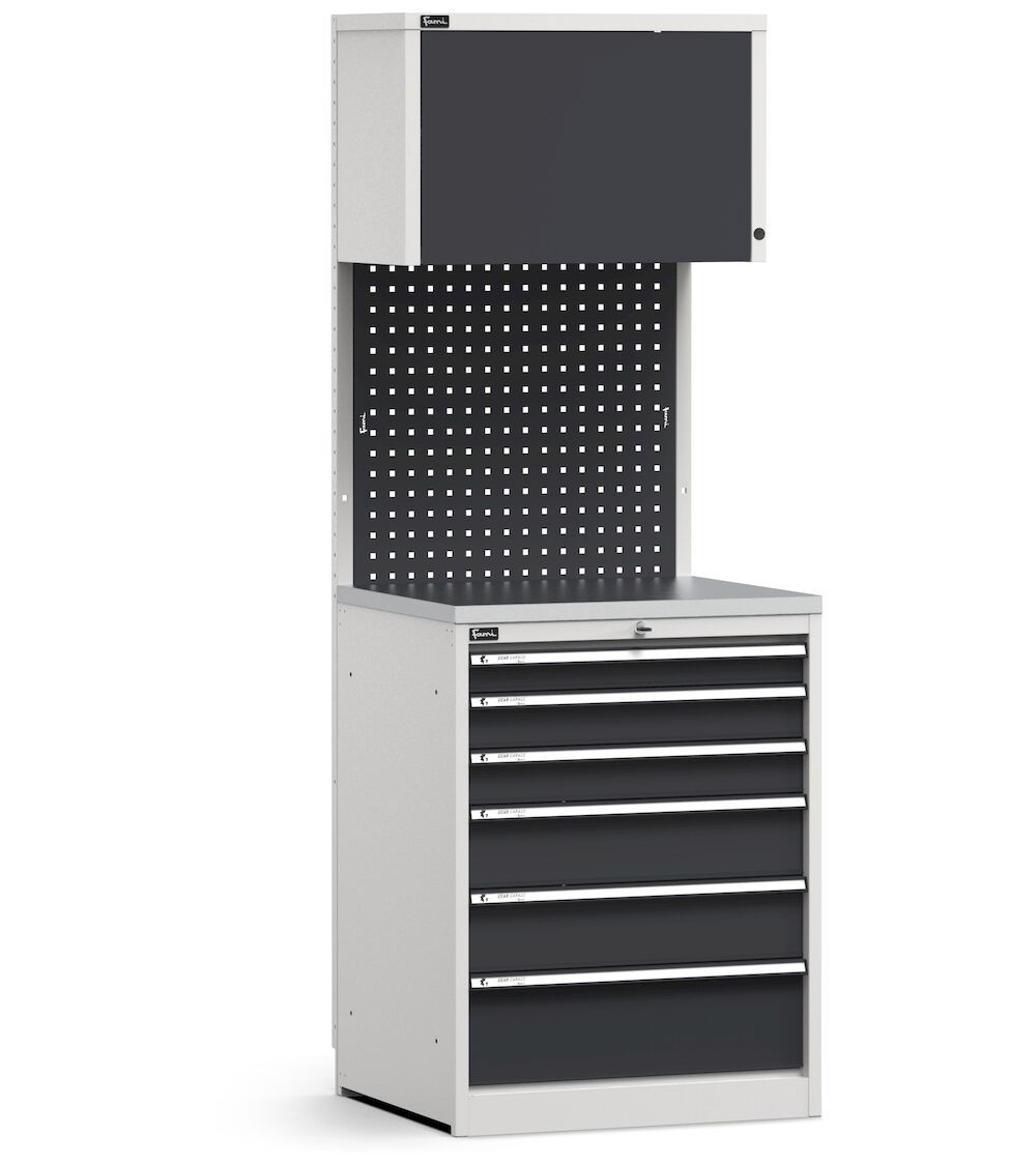 Modulo con cassettiera, 6 cassetti, L 714 mm, GARAGE001