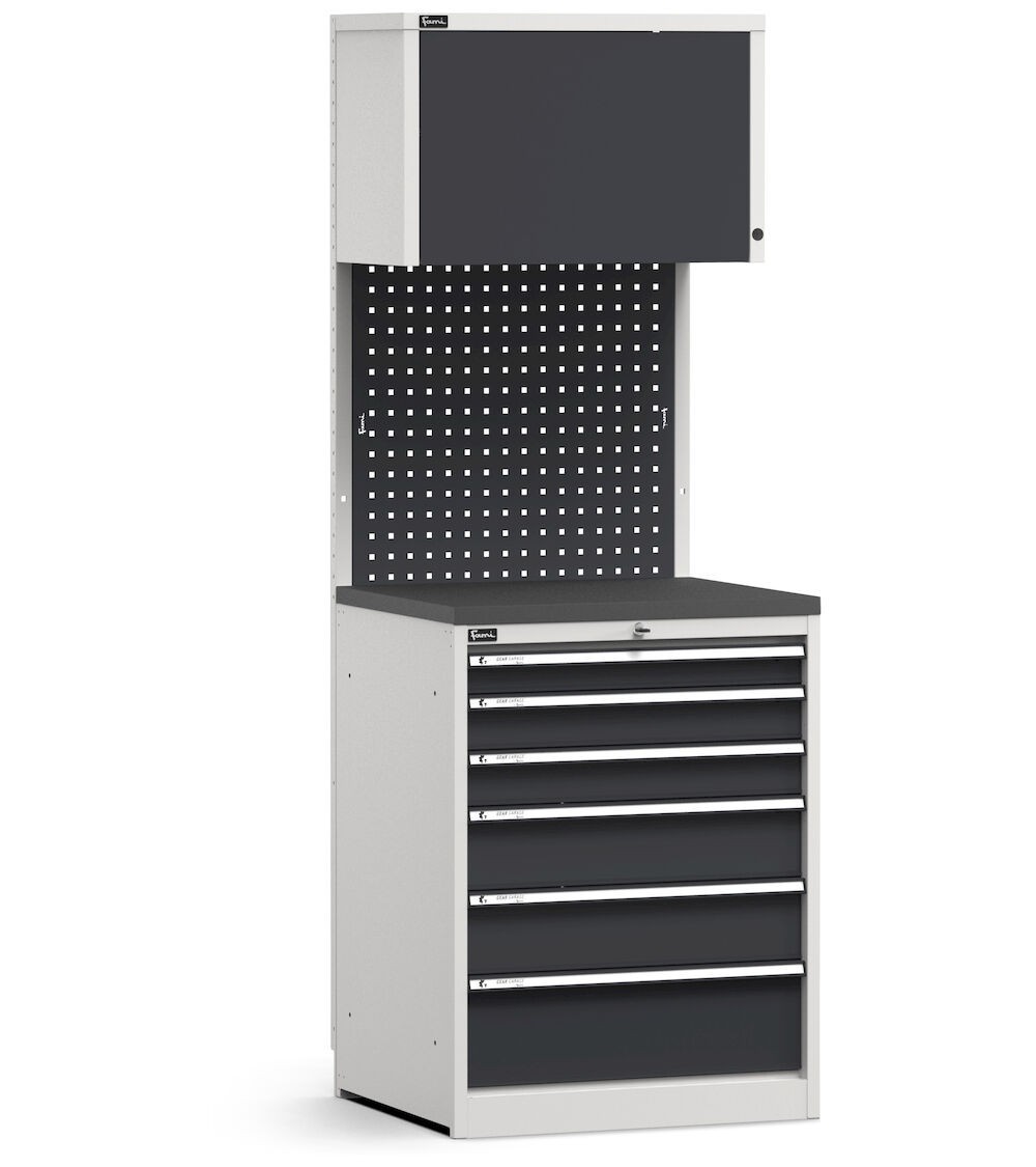 Modulo con cassettiera, 6 cassetti, L 714 mm, GARAGE002