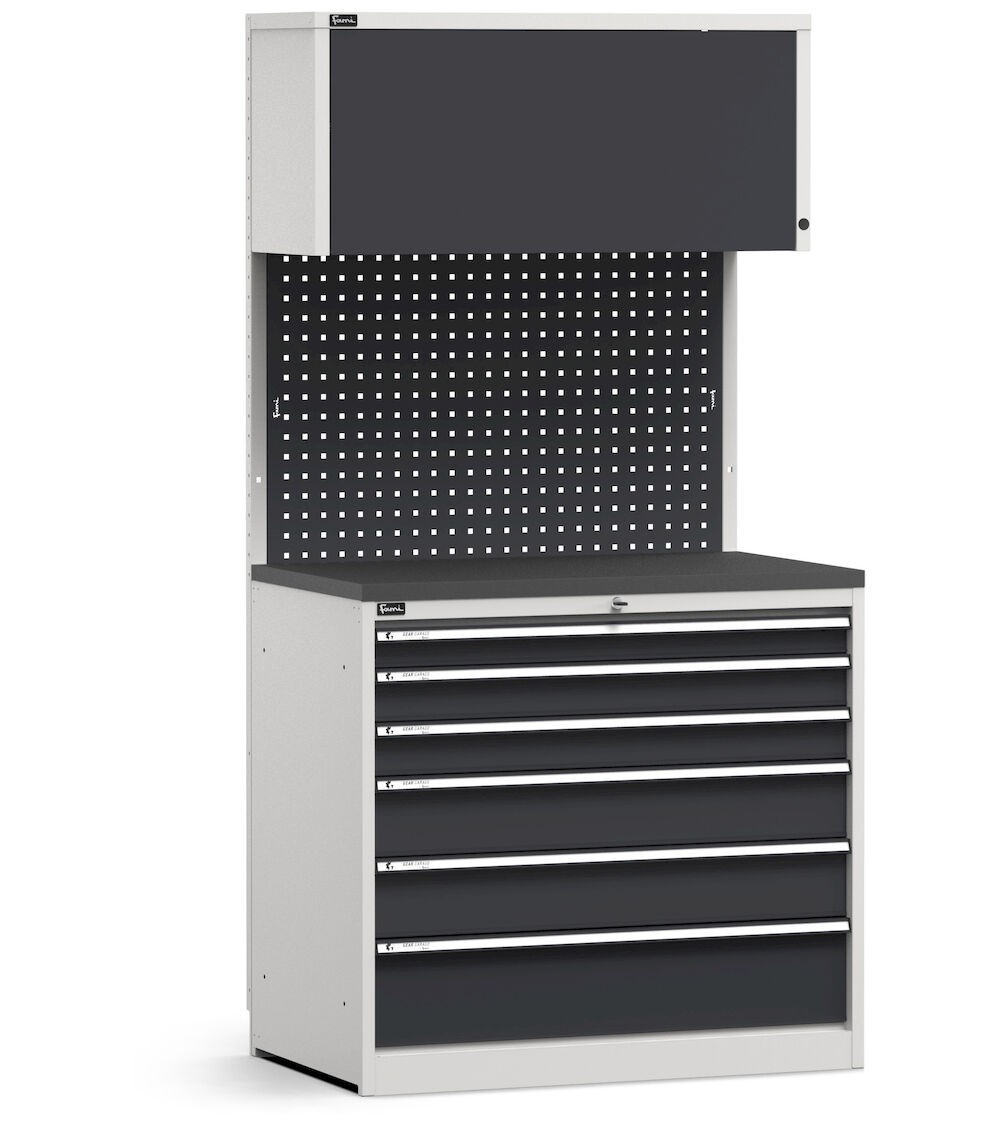 Modulo con cassettiera, 6 cassetti, L 1020 mm, GARAGE013