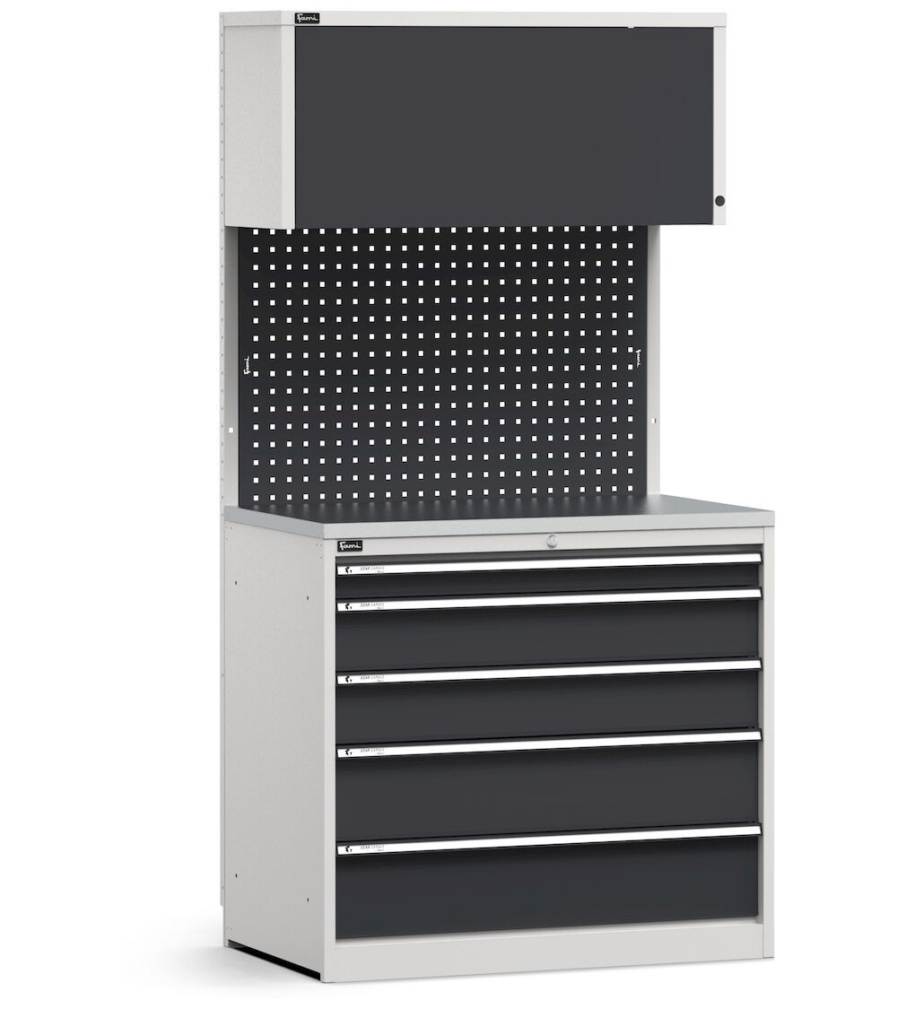 Modulo con cassettiera, 5 cassetti, L 1020 mm, GARAGE014