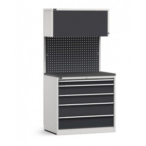 Modulo con cassettiera, 5 cassetti, L 1020 mm, GARAGE015