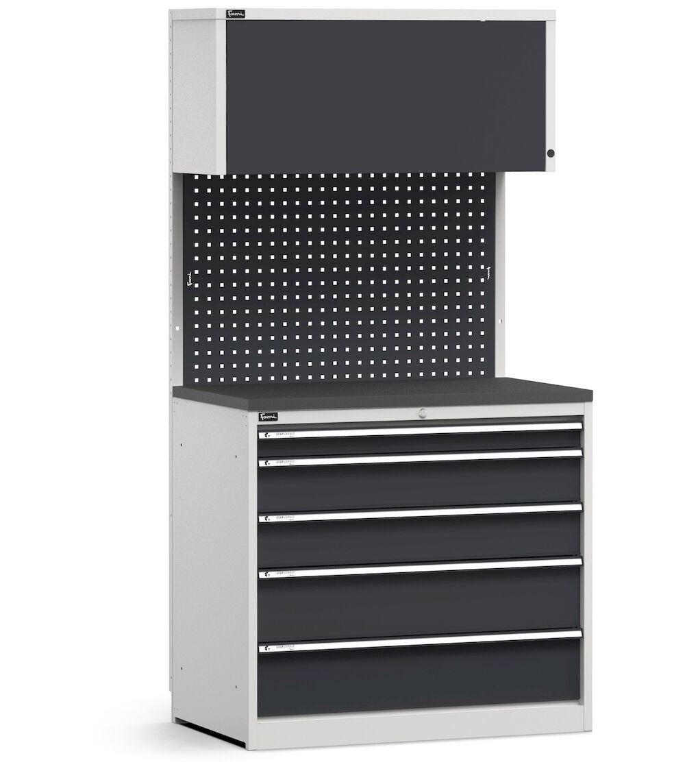 Modulo con cassettiera, 5 cassetti, L 1020 mm, GARAGE015