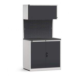 Modulo con armadio con ante a battente, L 1020 mm, GARAGE017