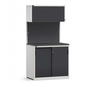 Modulo con armadio con ante scorrevoli, L 1020 mm, GARAGE019