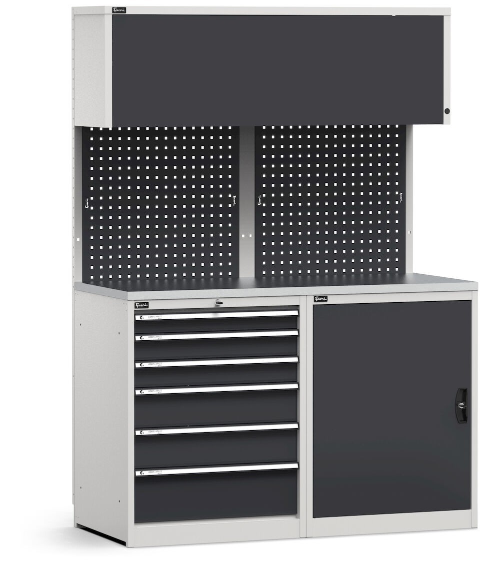 Modulo con cassettiera e armadio, L 1428 mm, GARAGE024