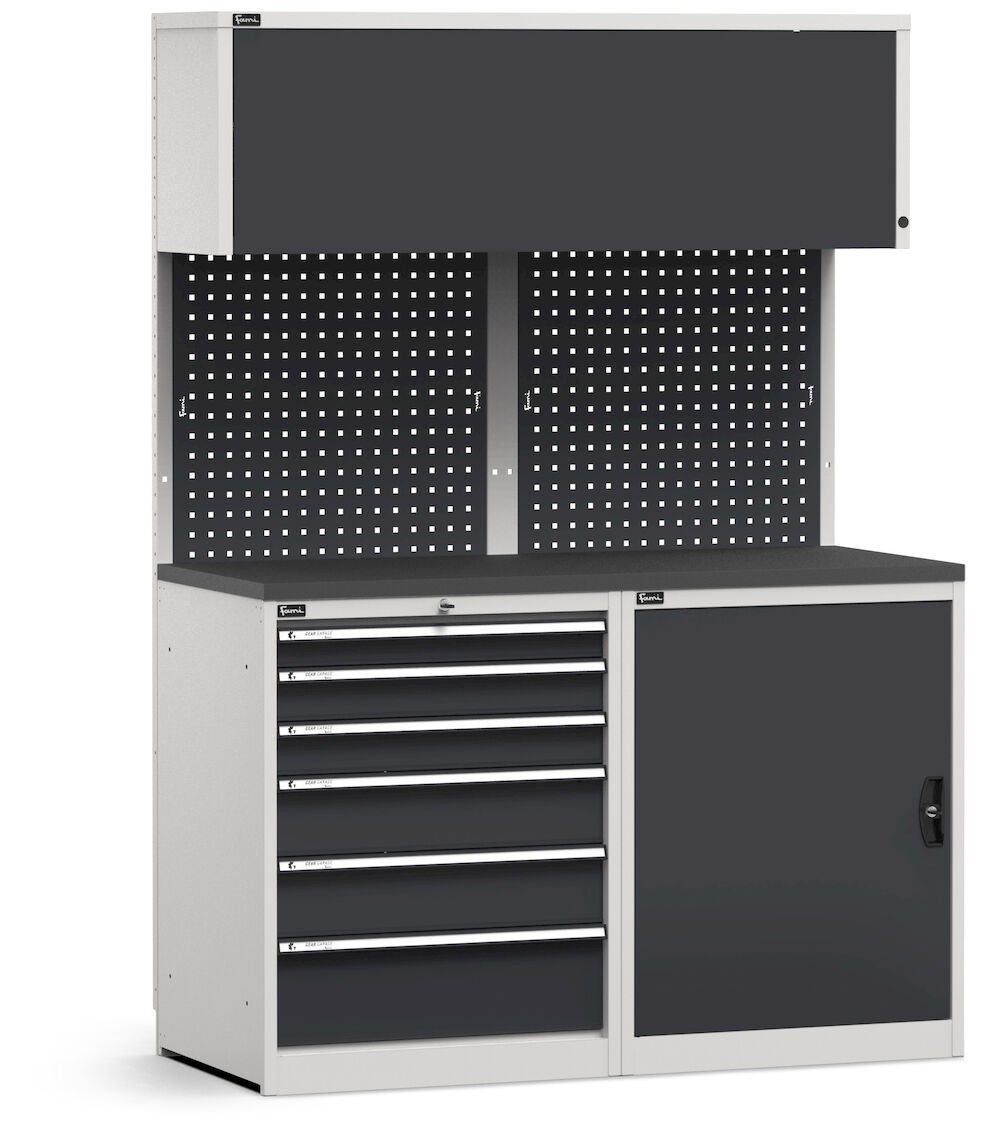 Modulo con cassettiera e armadio, L 1428 mm, GARAGE025