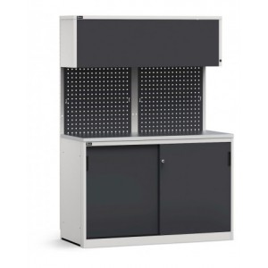 Modulo con armadio con ante scorrevoli, L 1428 mm, GARAGE030