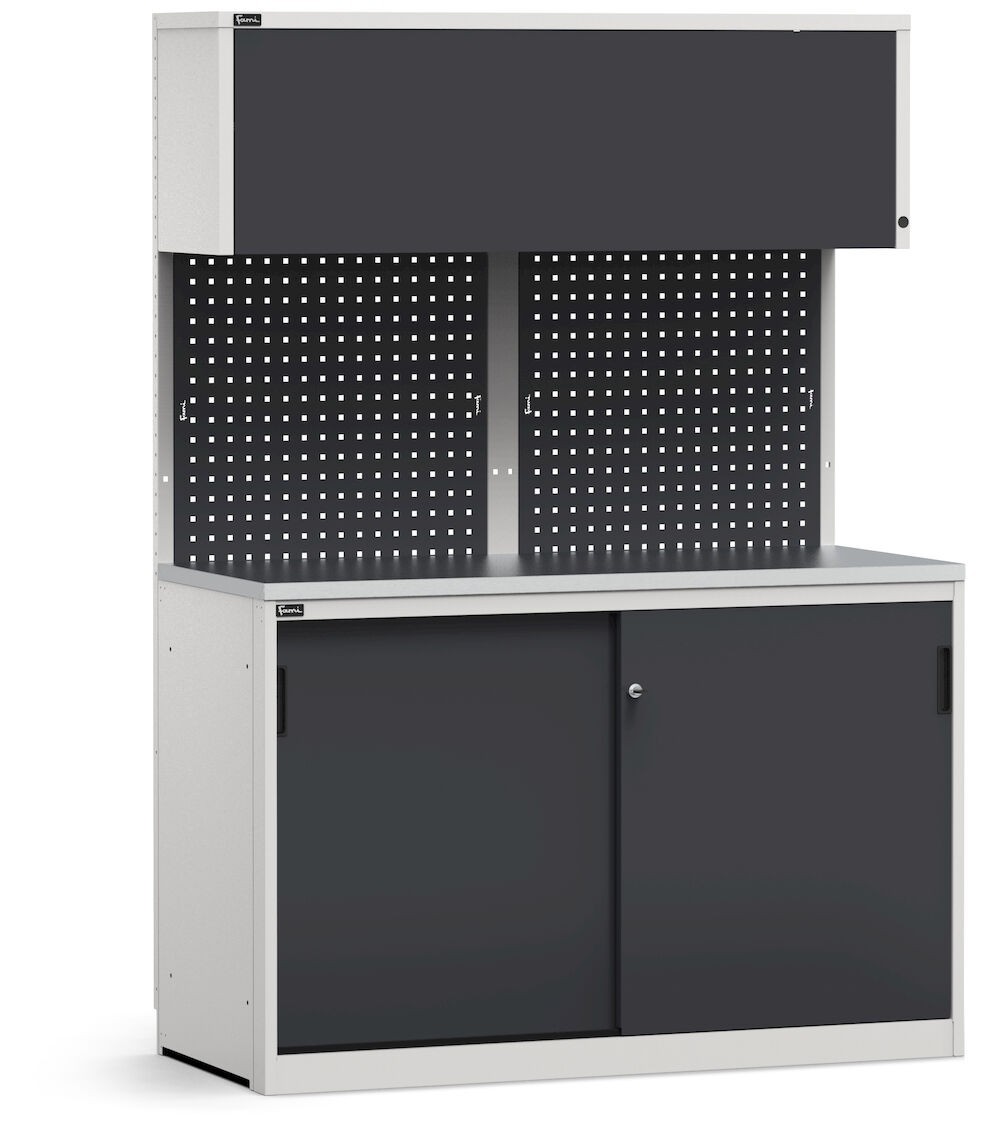 Modulo con armadio con ante scorrevoli, L 1428 mm, GARAGE030