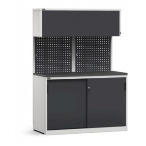 Modulo con armadio con ante scorrevoli, L 1428 mm, GARAGE031