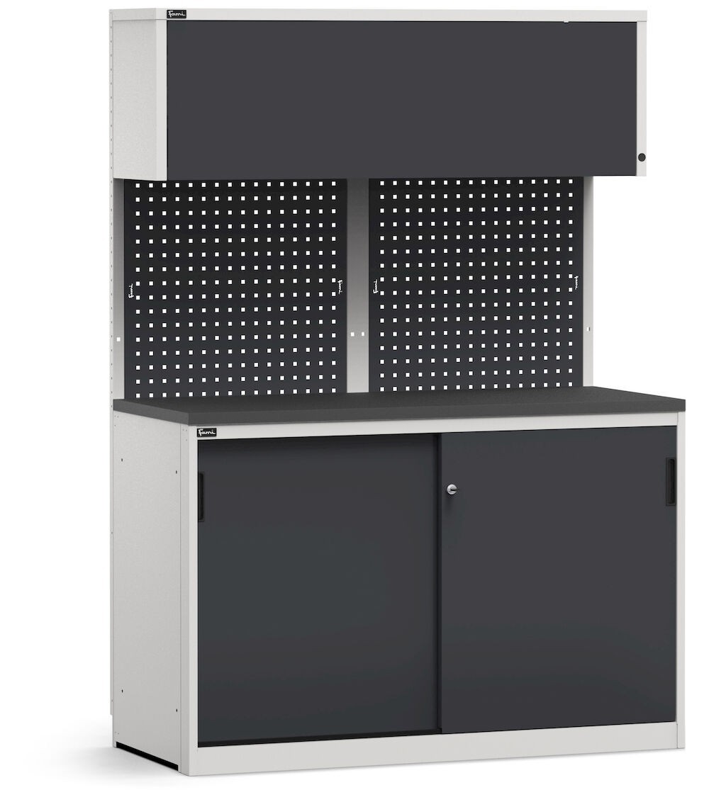 Modulo con armadio con ante scorrevoli, L 1428 mm, GARAGE031