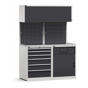 Modulo con cassettiera e armadio tecnico, L 1428 mm, GARAGE034