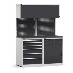 Modulo con cassettiera e armadio tecnico, L 1428 mm, GARAGE035