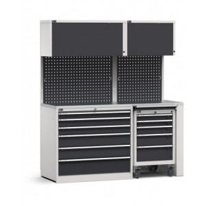 Modulo con cassettiera e carrello portautensili, L 1734 mm, GARAGE036