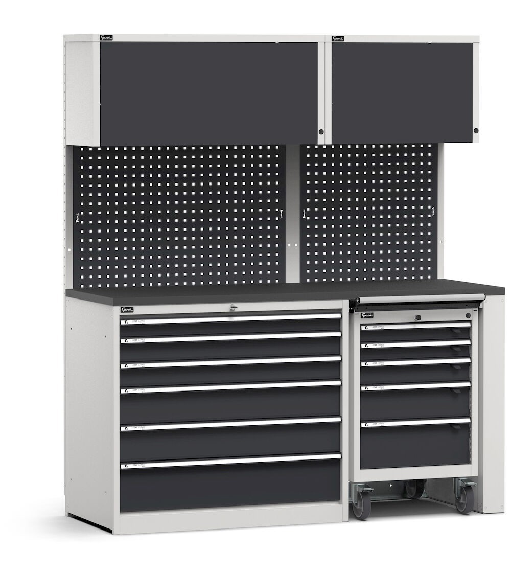 Modulo con cassettiera e carrello portautensili, L 1734 mm, GARAGE037