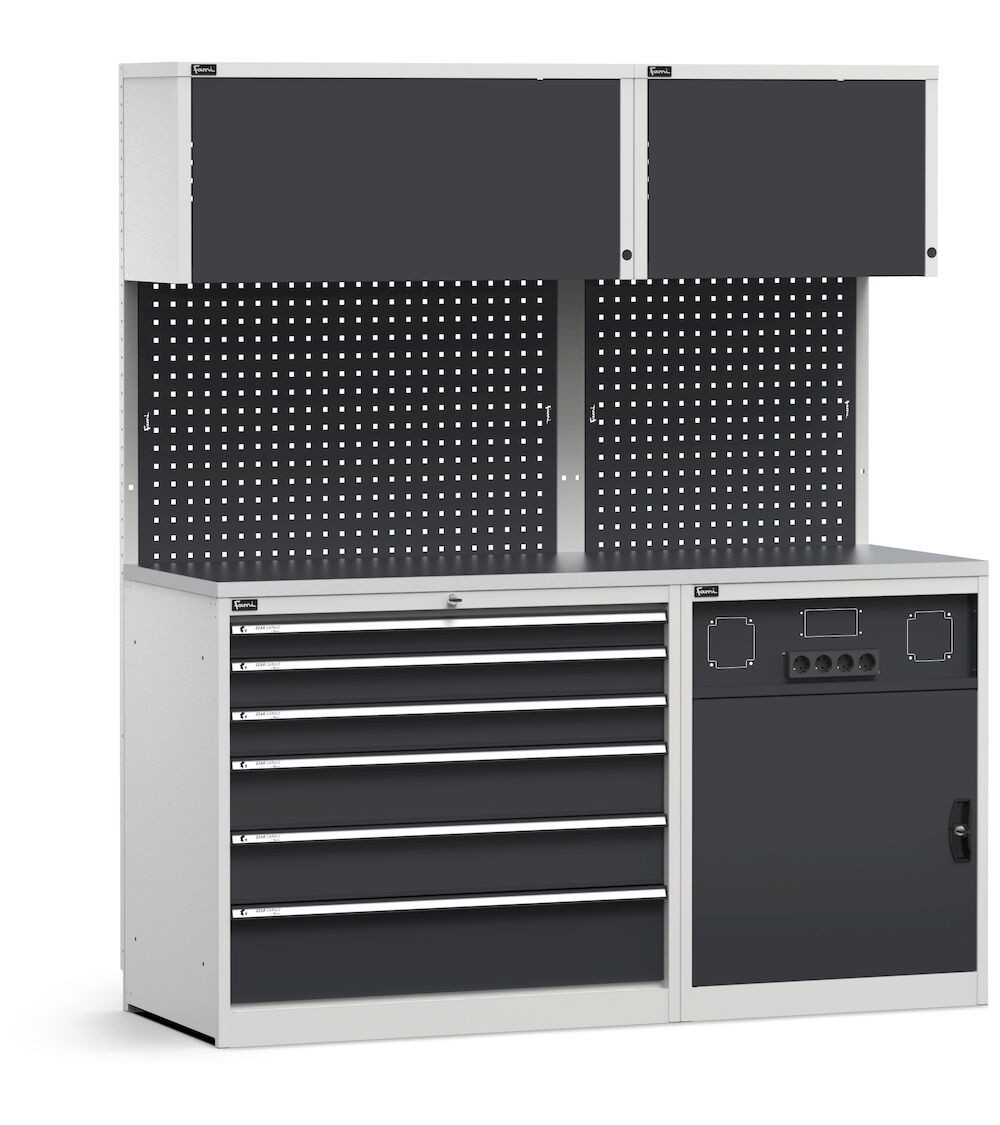 Modulo con cassettiera e armadio tecnico, L 1734 mm, GARAGE045