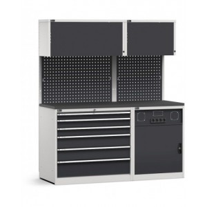 Modulo con cassettiera e armadio tecnico, L 1734 mm, GARAGE046