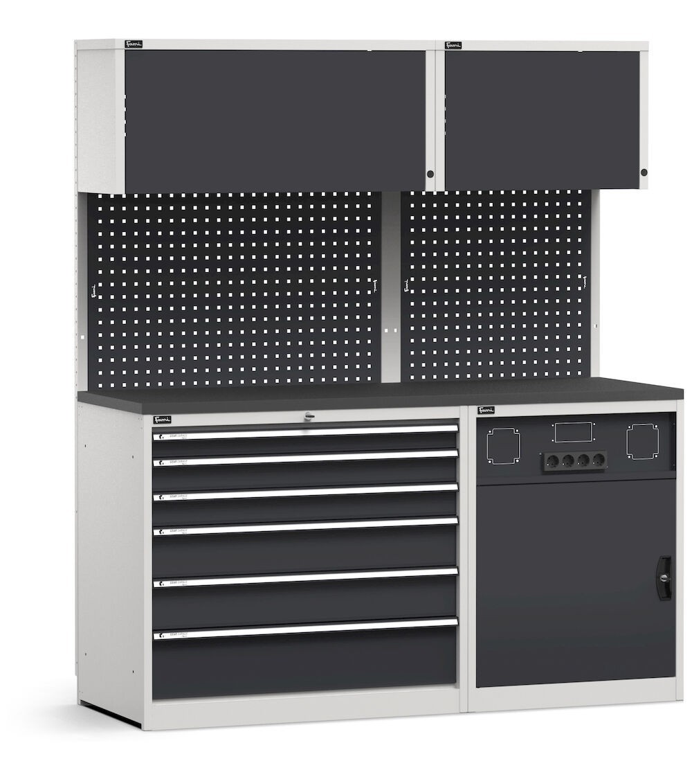 Modulo con cassettiera e armadio tecnico, L 1734 mm, GARAGE046