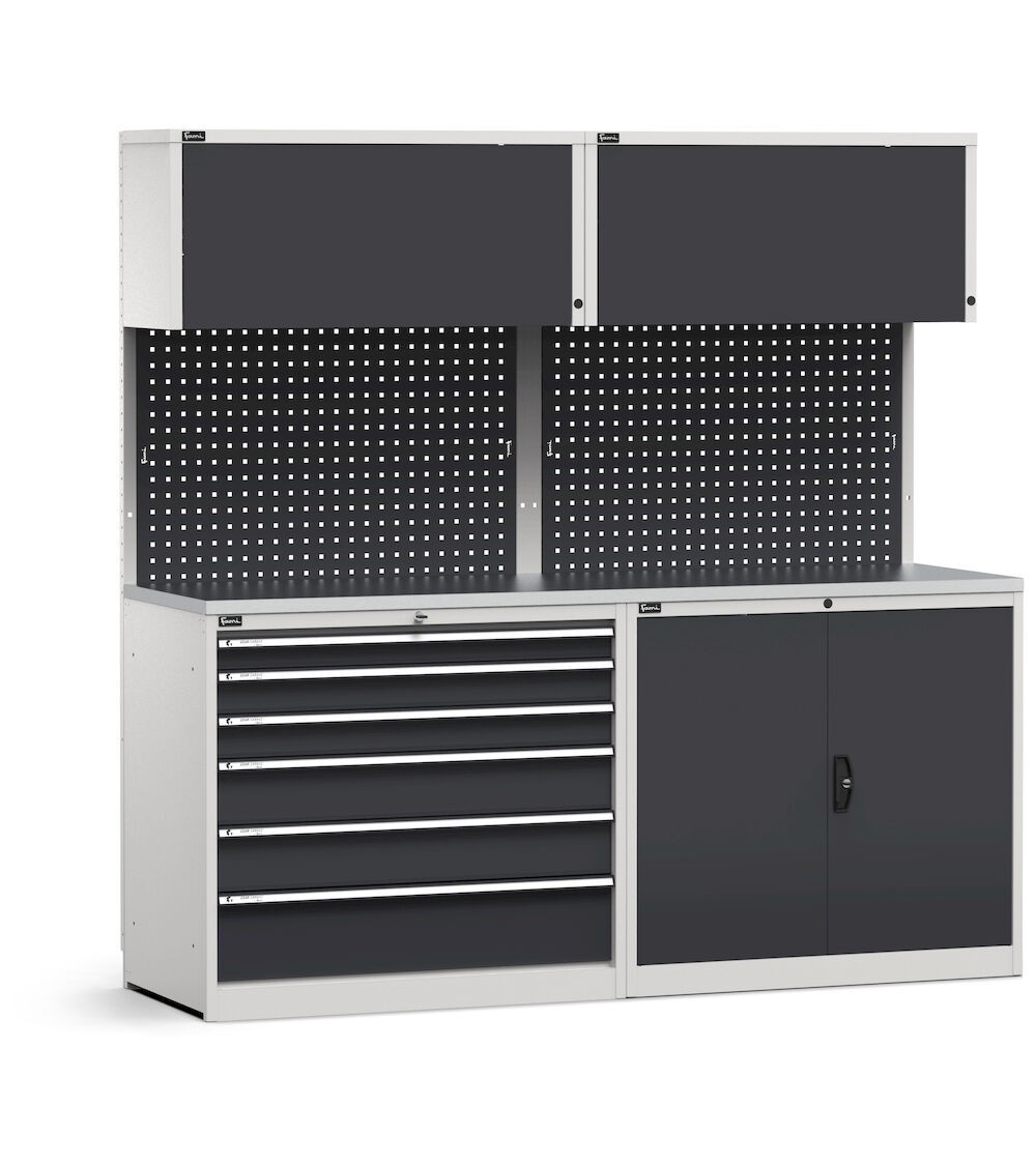 Modulo con cassettiera e armadio, L 2040 mm, GARAGE047