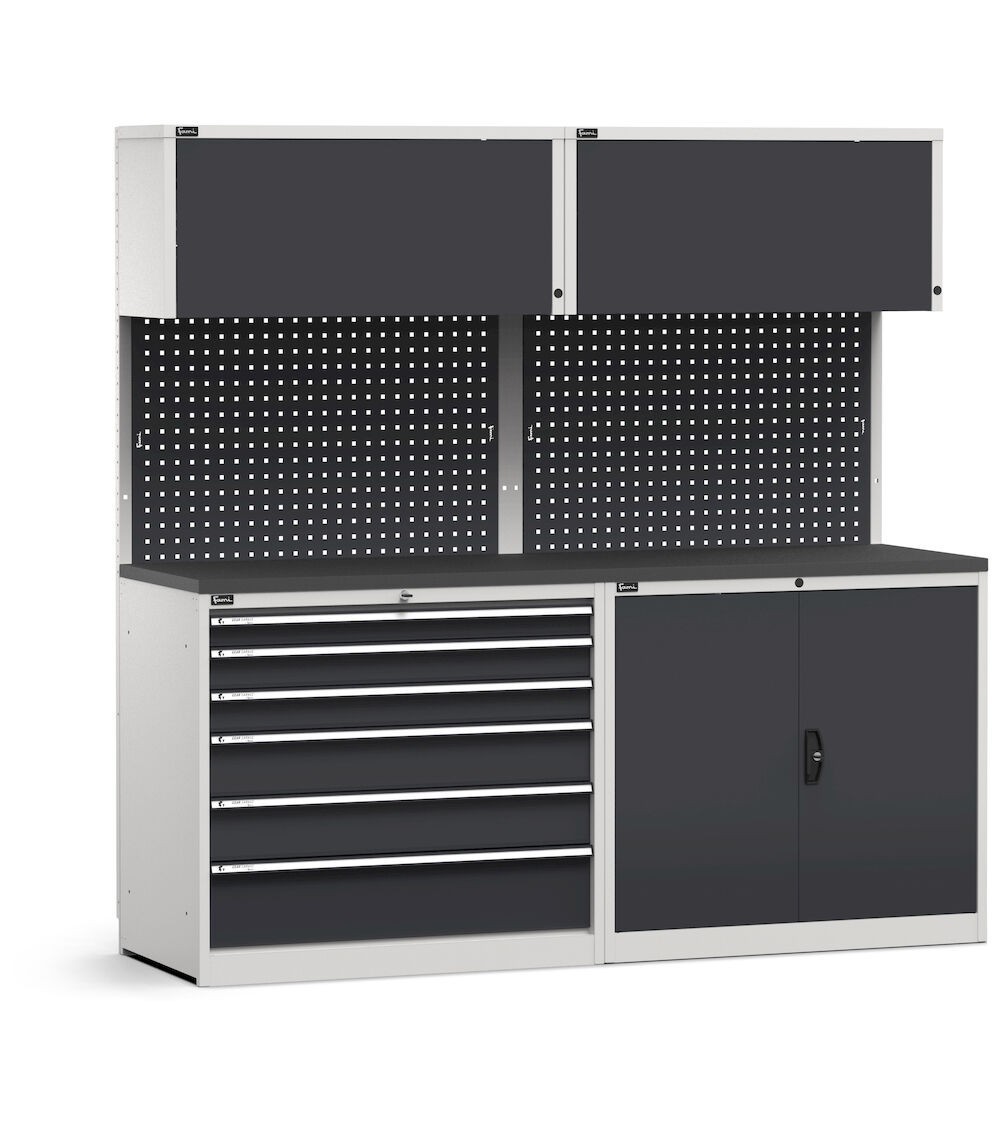 Modulo con cassettiera e armadio, L 2040 mm, GARAGE048