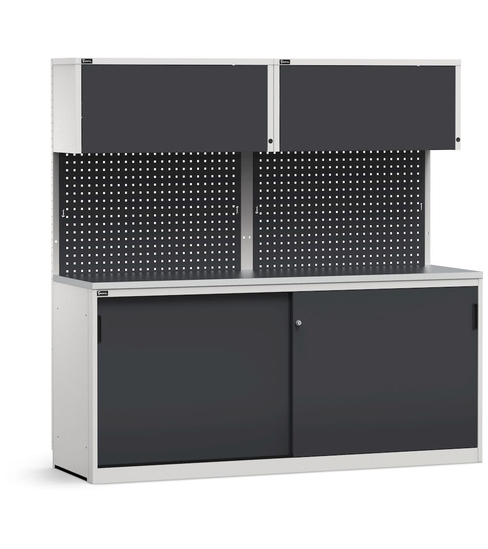 Modulo con armadio con ante scorrevoli, L 2040 mm, GARAGE053