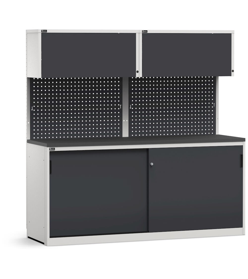 Modulo con armadio con ante scorrevoli, L 2040 mm, GARAGE054