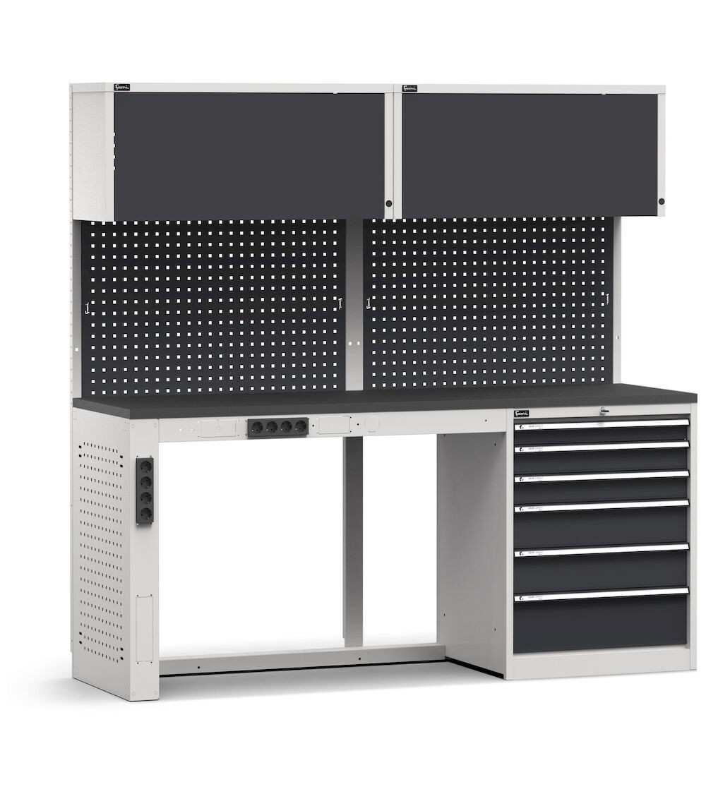 Modulo banco da lavoro con cassettiera, L 2040 mm, GARAGE062