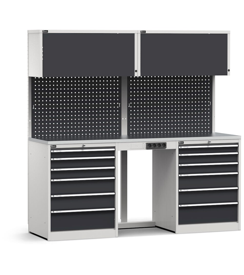 Modulo banco da lavoro con cassettiere, L 2040 mm, GARAGE063