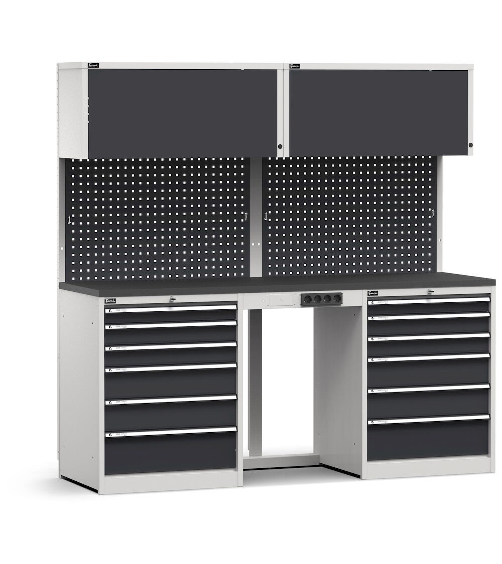 Modulo banco da lavoro con cassettiere, L 2040 mm, GARAGE064