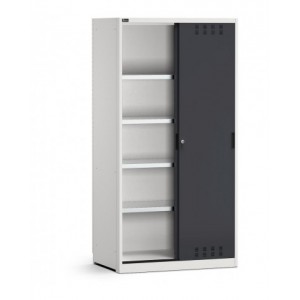 Armadio da officina con porte scorrevoli fessurate, L 1020 mm, GARAGE075