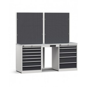 Composizione con parete attrezzata per arredo officina GARAGE100