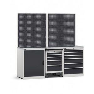 Composizione con parete attrezzata per arredo officina GARAGE102