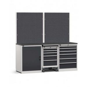 Composizione con parete attrezzata per arredo officina GARAGE103