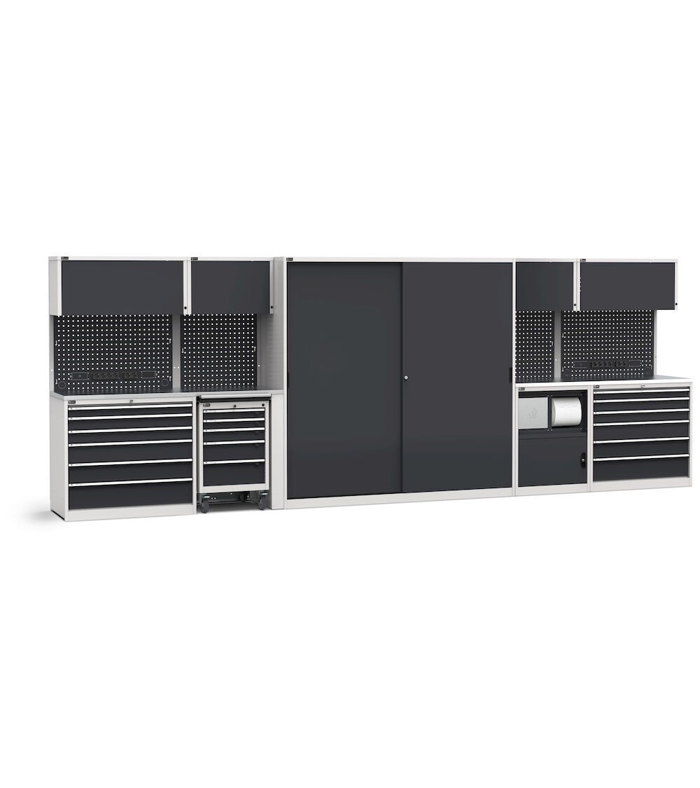 Modular workshop furnishing system GARAGE108