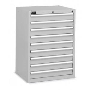 Cassettiera per officina, 9 cassetti, L717 x P600 x H1002 mm, Flexa