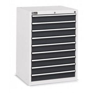 Cassettiera per officina, 9 cassetti, L717 x P600 x H1002 mm, Flexa