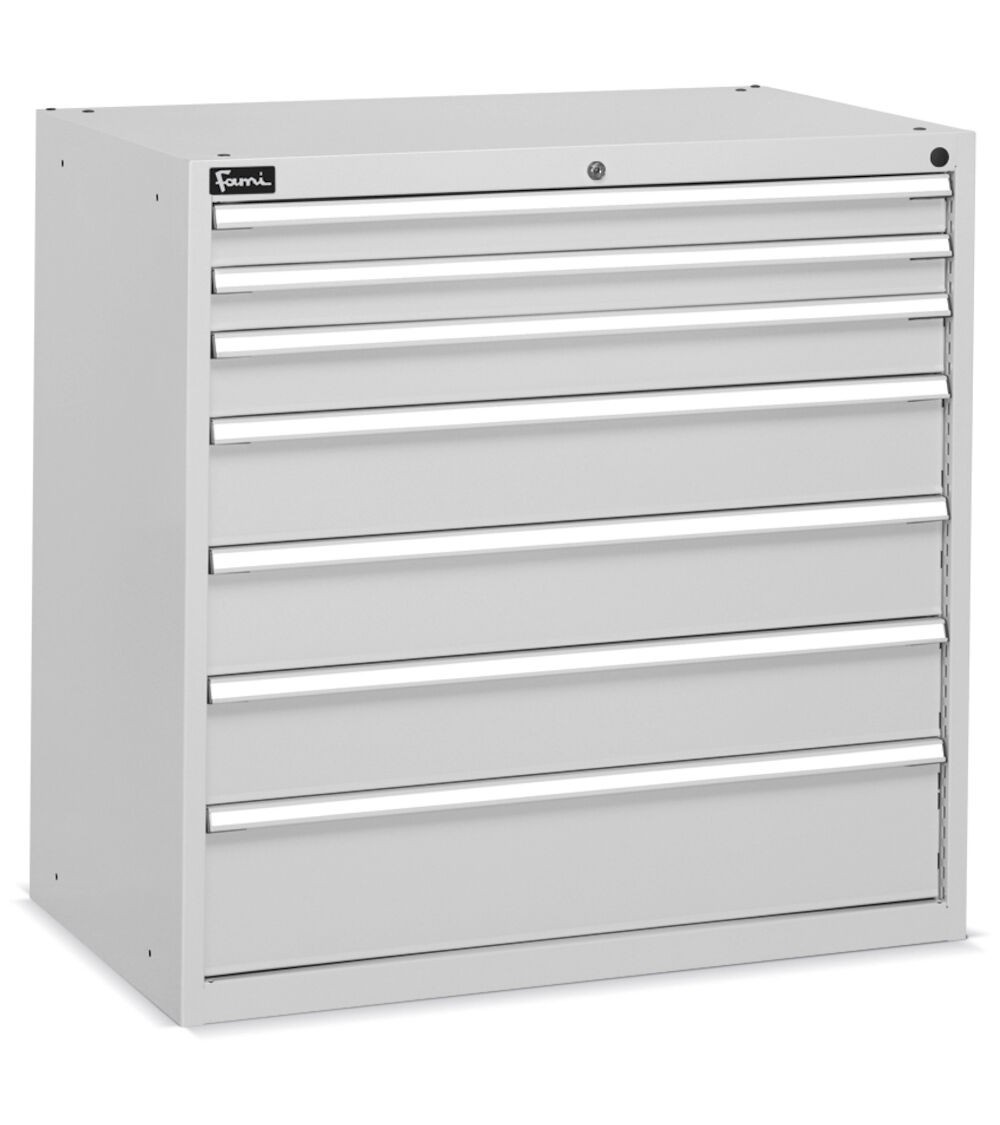 Cassettiera portautensili per officina, 7 cassetti, L1023 x P600 x H1002 mm, Flexa