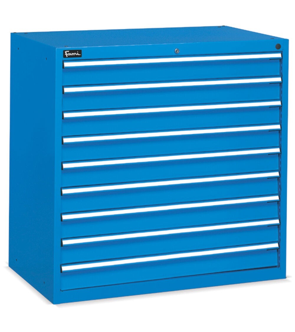 Cassettiera portautensili per officina, 9 cassetti, L1023 x P600 x H1002 mm, Flexa
