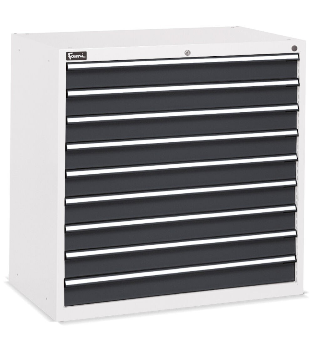Cassettiera portautensili per officina, 9 cassetti, L1023 x P600 x H1002 mm, Flexa